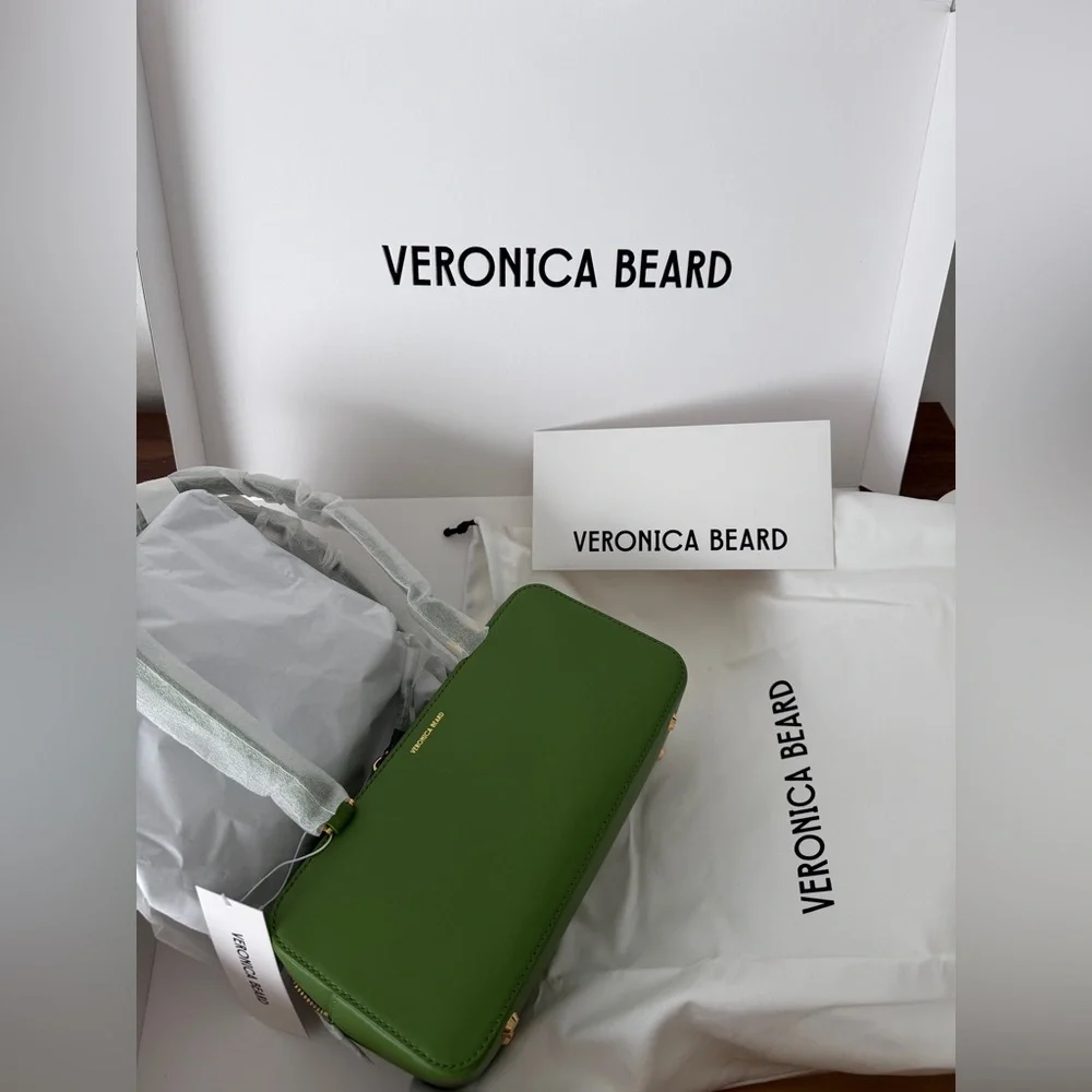 Green Leather BOXY Shoulder Bag - Picture 7 of 11